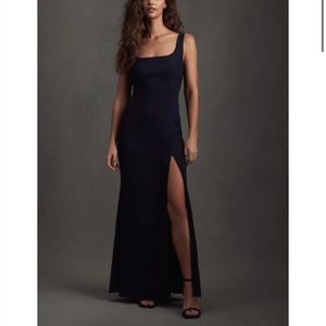 BHLDN Catarina Crepe Maxi Dress in Midnight